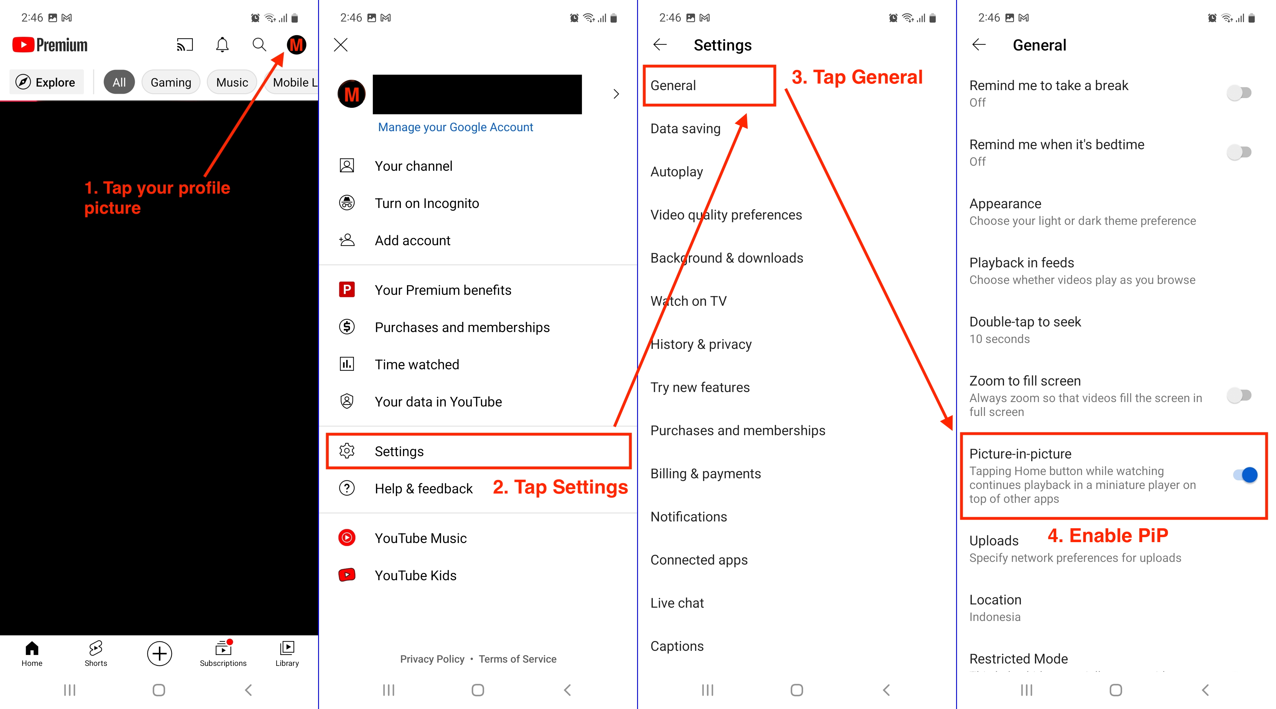 Android YouTube enable PiP mode Android YouTube enable PiP mode