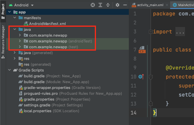 Android default package name Android default package name