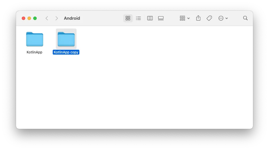 Copy android project folder like any other folder Copy android project folder like any other folder