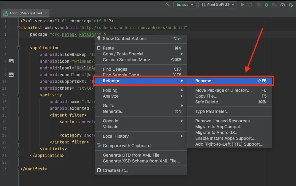 Android Studio copy project and refactor Android Studio copy project and refactor