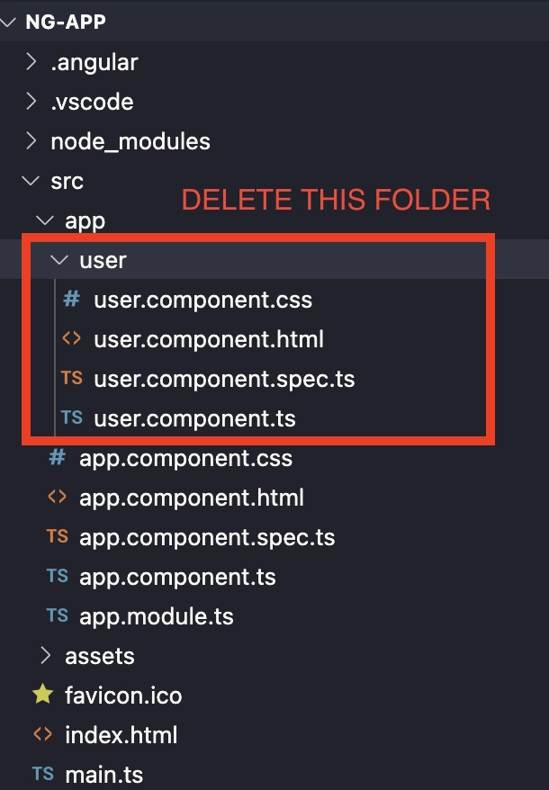 Delete Angular component Delete Angular component
