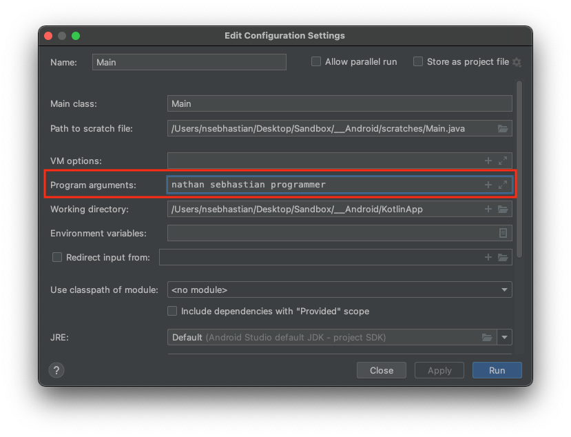 Adding arguments to Java args parameter Adding arguments to Java args parameter