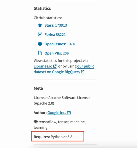 Example meta section for TensorFlow Example meta section for TensorFlow