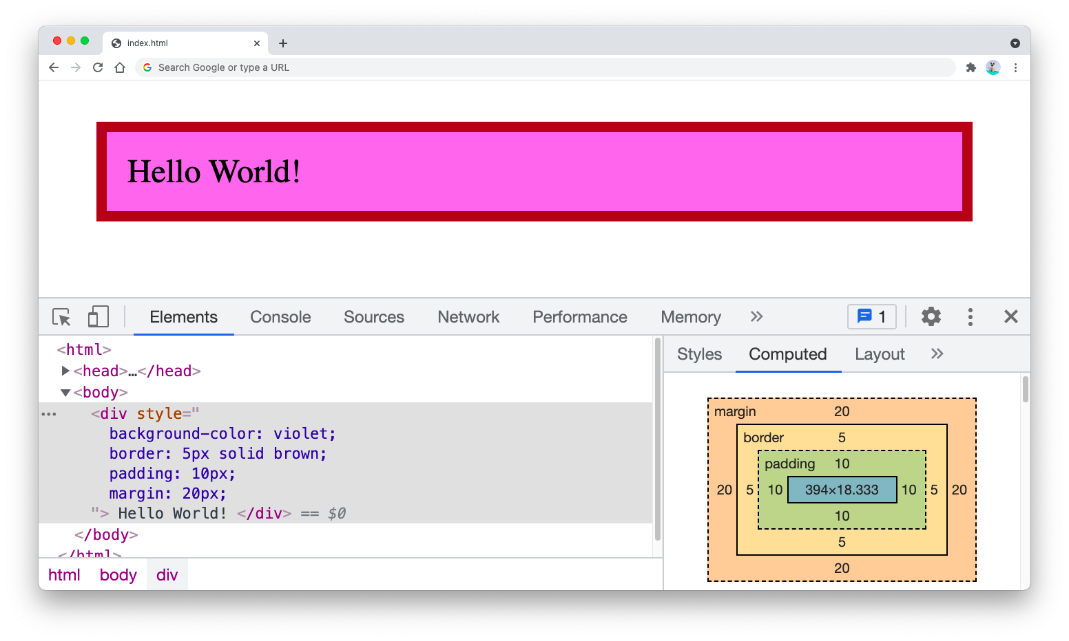 CSS margin vs padding rendered CSS margin vs padding rendered