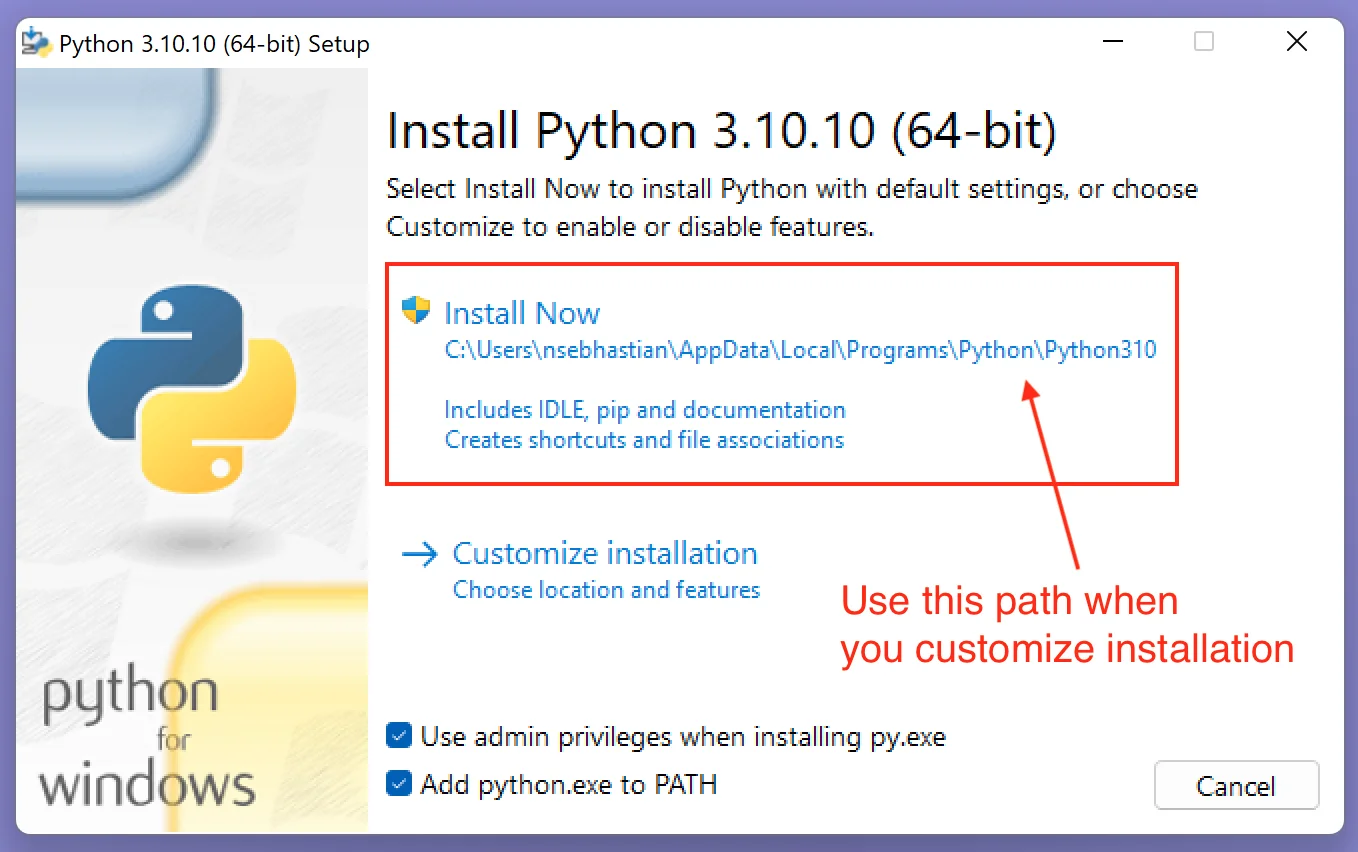 Default Python location for Windows Default Python location for Windows