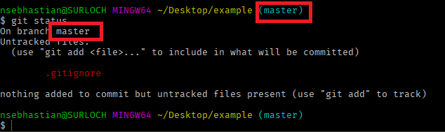 Current Git branch Current Git branch