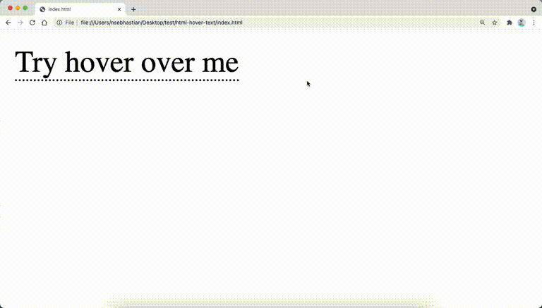 HTML data-hover attribute show up using the CSS HTML data-hover attribute show up using the CSS