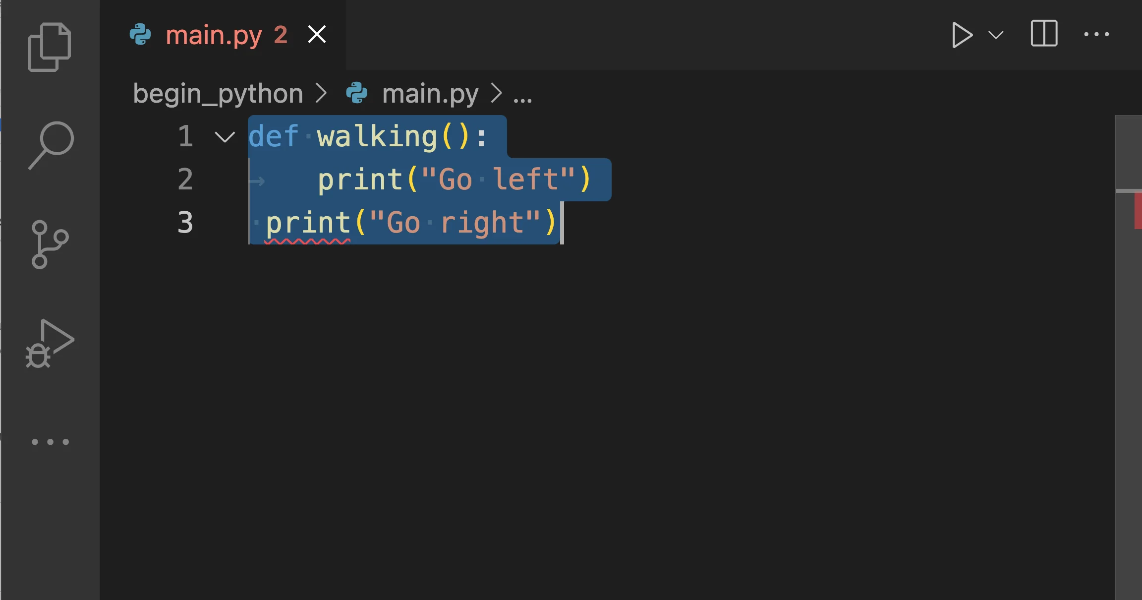 VSCode indent error in Python VSCode indent error in Python