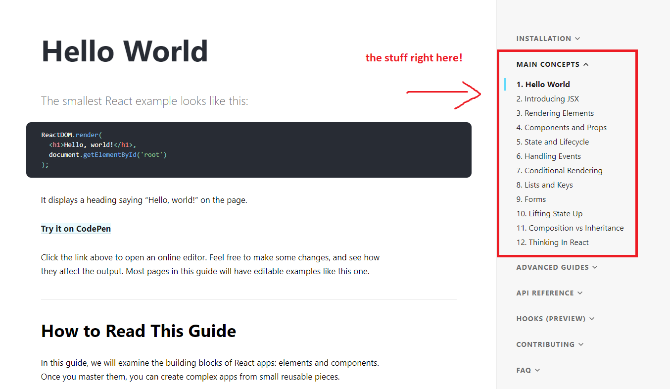 React main concepts React main concepts