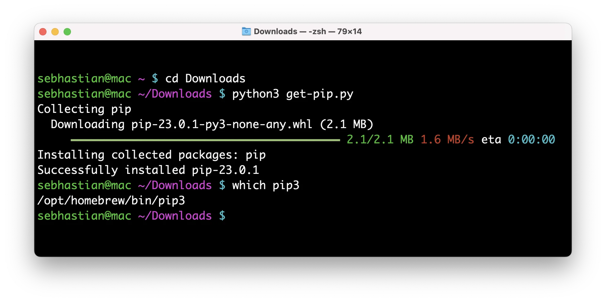 Install pip with get-pip script Install pip with get-pip script
