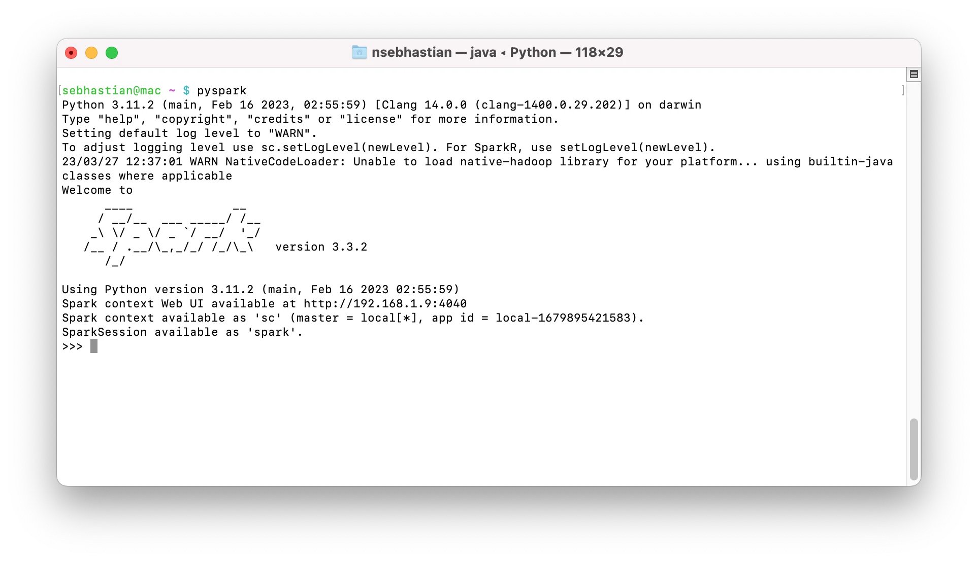 PySpark from the command PySpark from the command