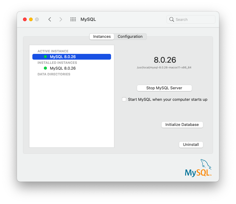 MySQL Preferences Pane for Mac MySQL Preferences Pane for Mac