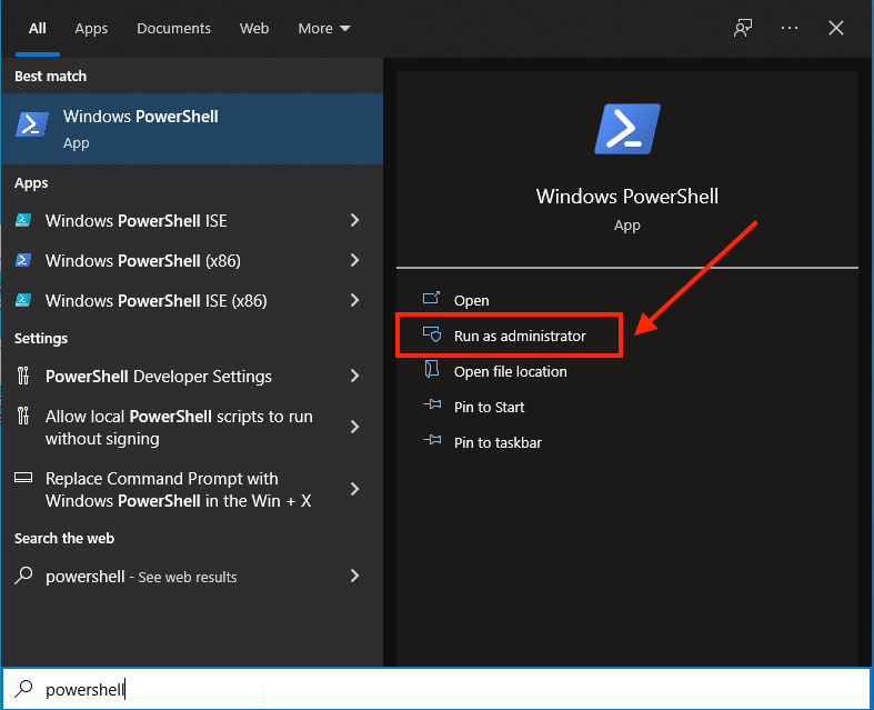 Run as Administrator from Start menu Run as Administrator from Start menu