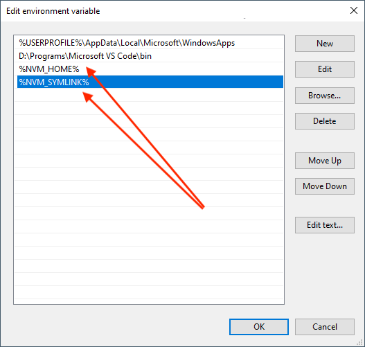 NVM variables in Windows Path NVM variables in Windows Path