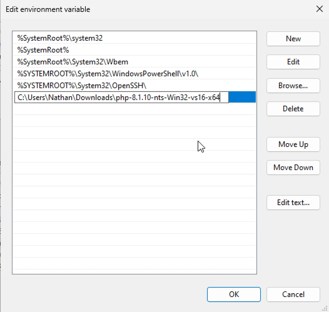 PHP use another version on path PHP use another version on path