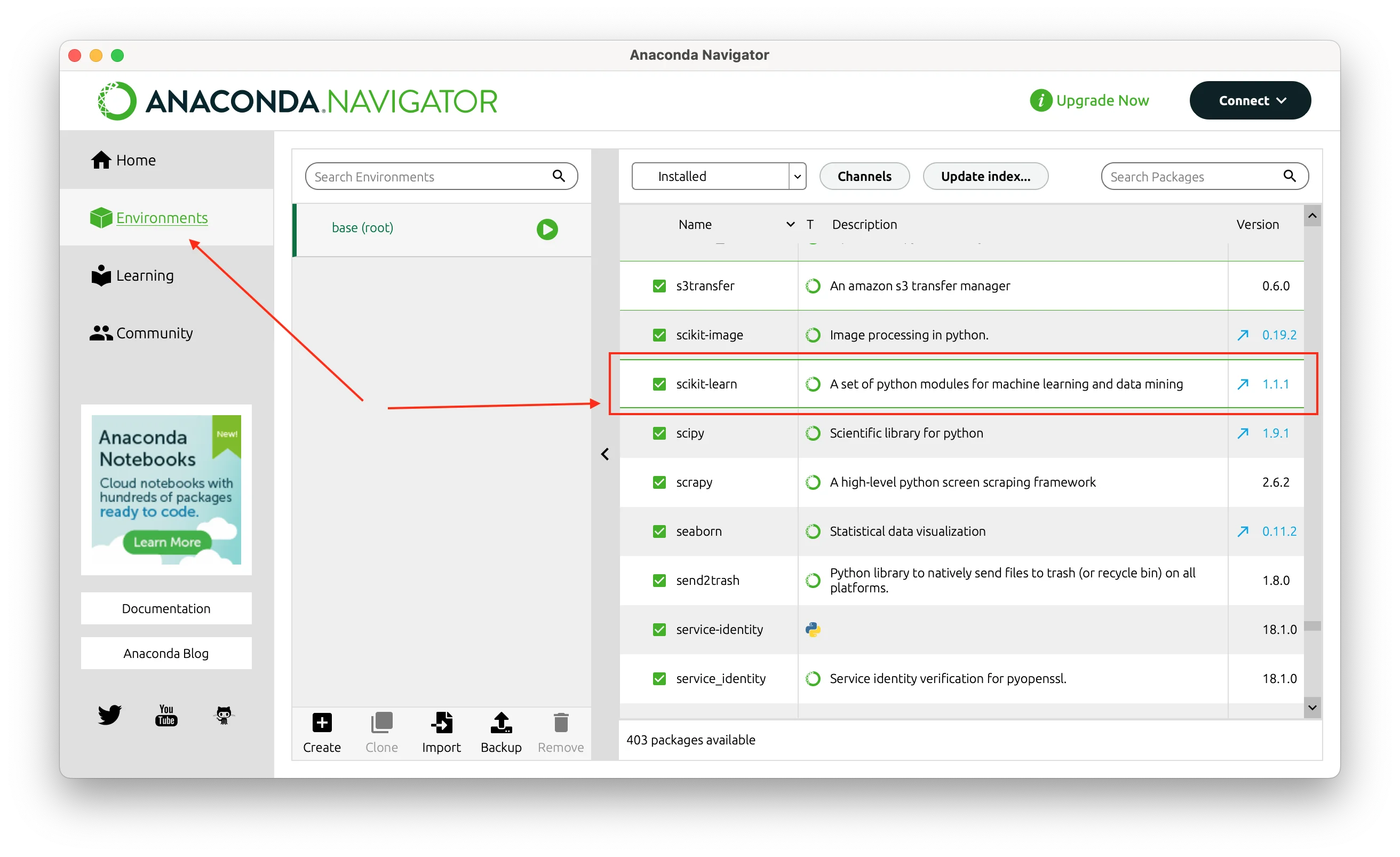 Anaconda already has scikit-learn Anaconda already has scikit-learn