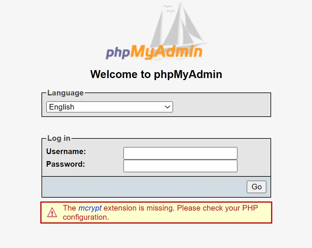 mcrypt extension missing in phpMyAdmin mcrypt extension missing in phpMyAdmin