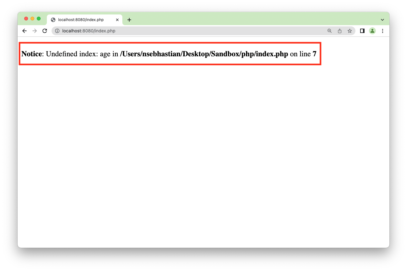 PHP undefined index notice PHP undefined index notice