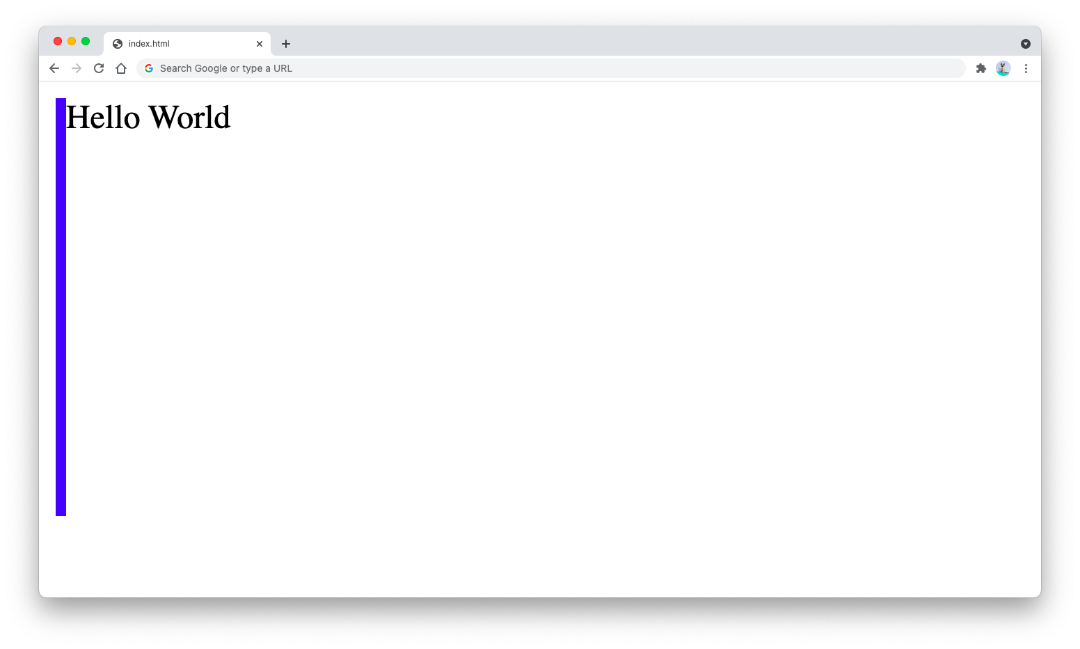 HTML vertical line of the left side HTML vertical line of the left side