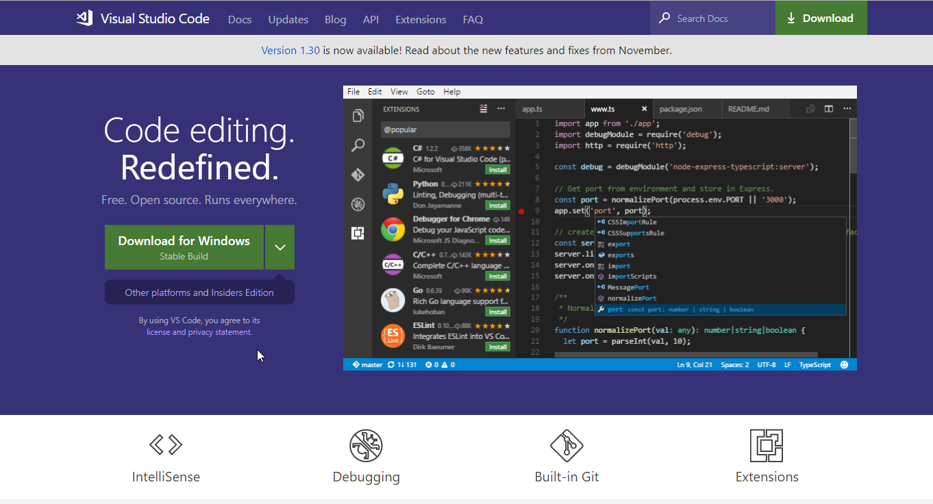 VSCode website VSCode website
