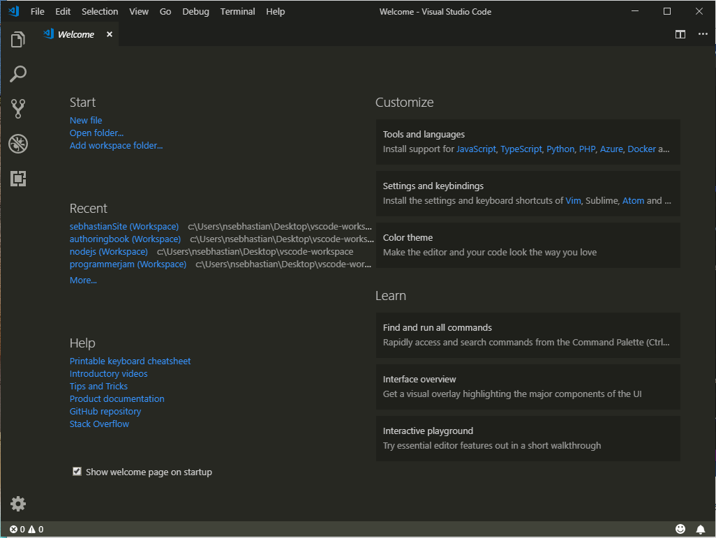 Welcome to VSCode Welcome to VSCode